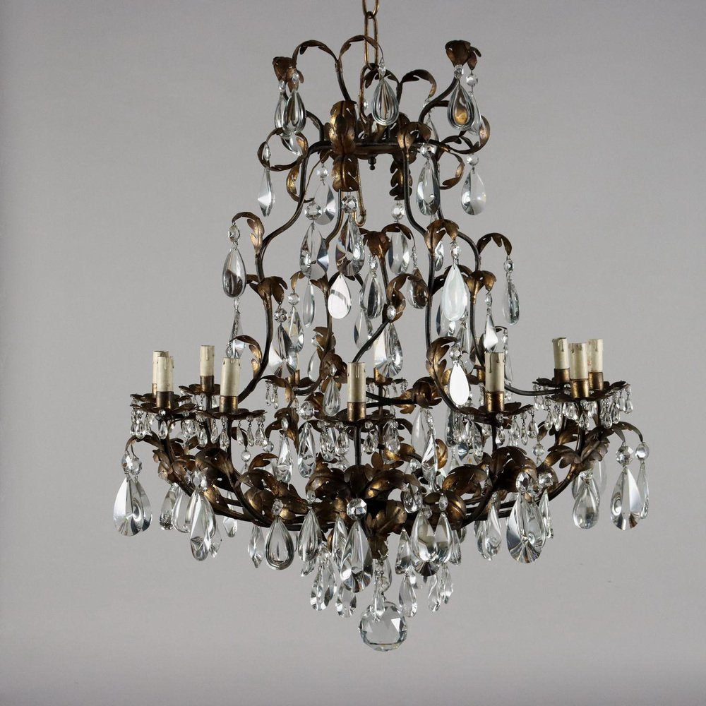 Sheet Metal and Glass chandelier