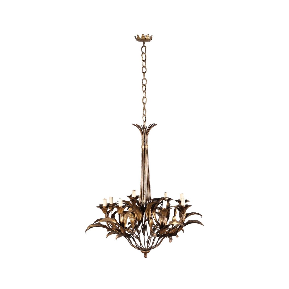 Sheet Metal Chandelier in the style of Maison Bagues, Italy, 20th Century