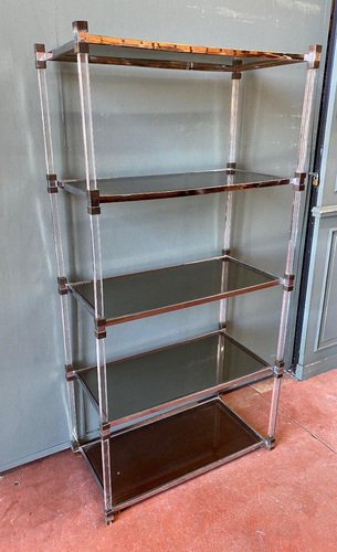 Shelf in Acrylic Glass and Smoked Glass, 1970s