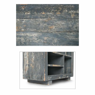 Shelf in Patinated Wood with 15 Compartments, 1940s-NQ-688062