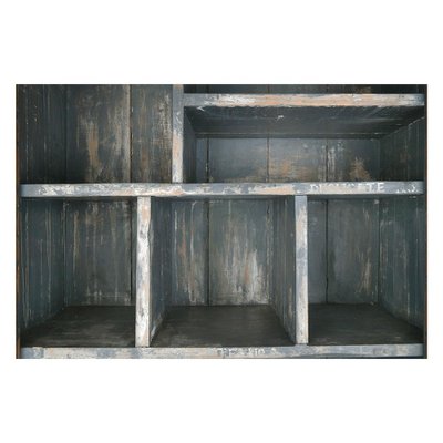 Shelf in Patinated Wood with 15 Compartments, 1940s-NQ-688062