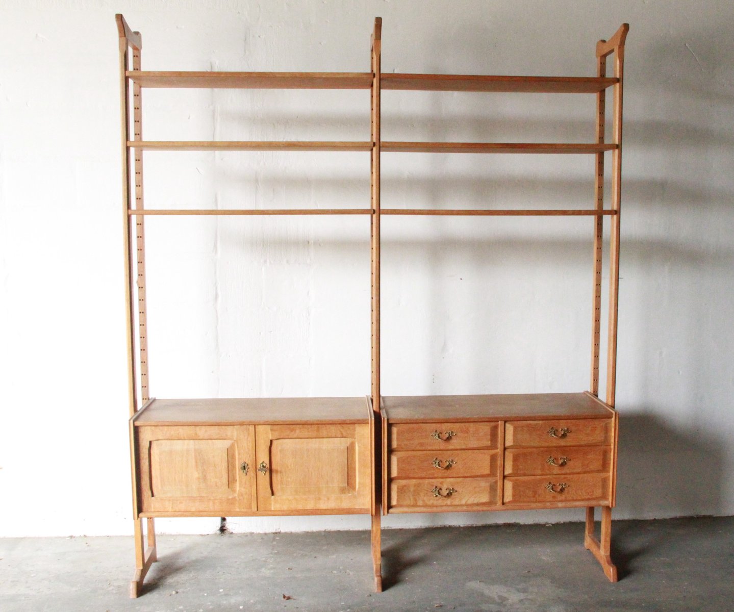 Shelf System in Oak by Henning Kjærnulf, 1960s