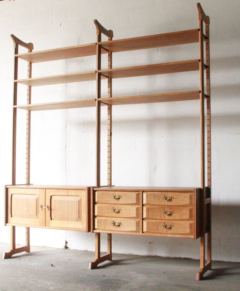 Shelf System in Oak by Henning Kjærnulf, 1960s