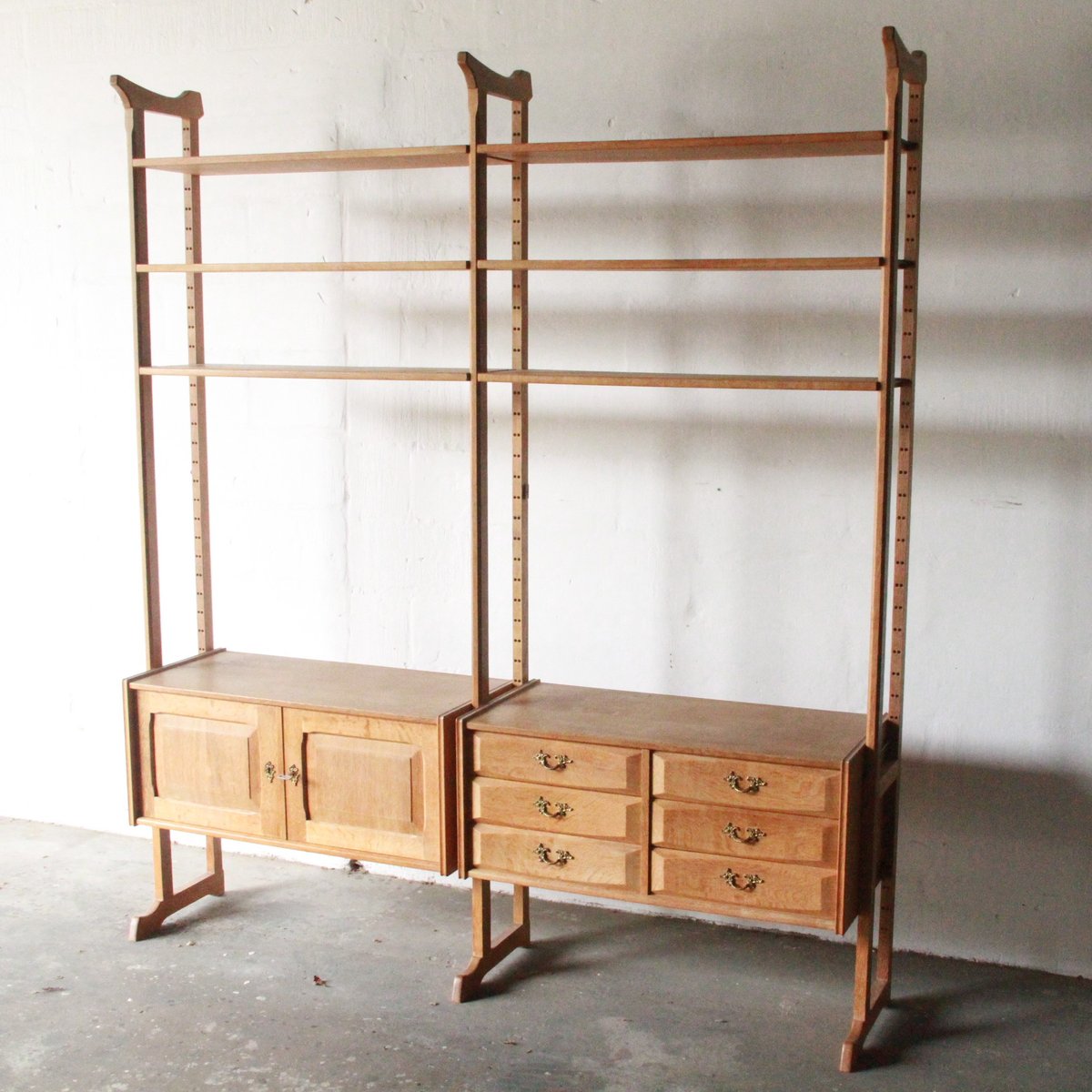 Shelf System in Oak by Henning Kjærnulf, 1960s