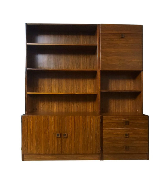 Shelf Unit in Rosewood Veneer, 1950s, Set of 2