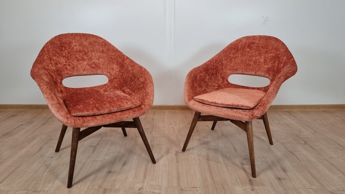 Shell Armchairs by Miroslav Navratil, Set of 2-QJA-1083243