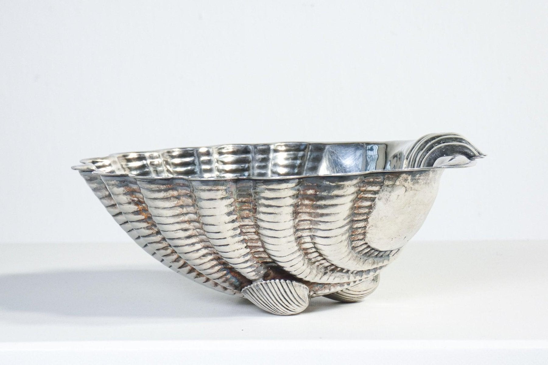 Shell Bowl in Silver by Rino Greggio, 1950s