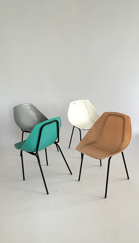 Shell Chairs by Pierre Guariche for Meurop, 1958, Set of 4