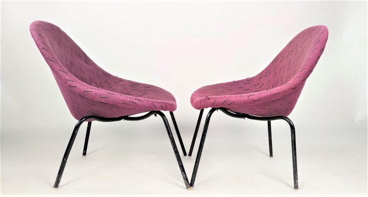 Shell Lounge Chairs by M. Navrátil, Czechoslovakia, 1960s, Set of 2-ZWG-1347545