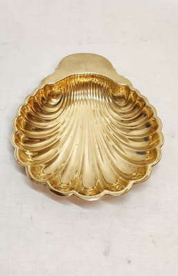 Shell-Shaped Brass Tray, Spain, 1970s-RGF-1312182