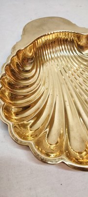 Shell-Shaped Brass Tray, Spain, 1970s-RGF-1312182