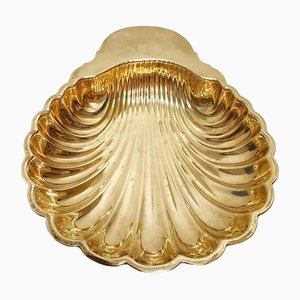 Shell-Shaped Brass Tray, Spain, 1970s-RGF-1312182