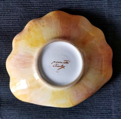 Shell-Shaped Ceramic Ashtrays from Rometti Ceramiche, Umbria, Italy, 1936, Set of 4-QRS-1414949