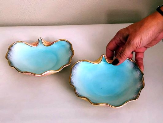 Shell-Shaped Ceramic Ashtrays from Rometti Ceramiche, Umbria, Italy, 1936, Set of 4-QRS-1414949