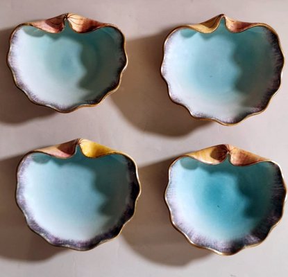 Shell-Shaped Ceramic Ashtrays from Rometti Ceramiche, Umbria, Italy, 1936, Set of 4-QRS-1414949