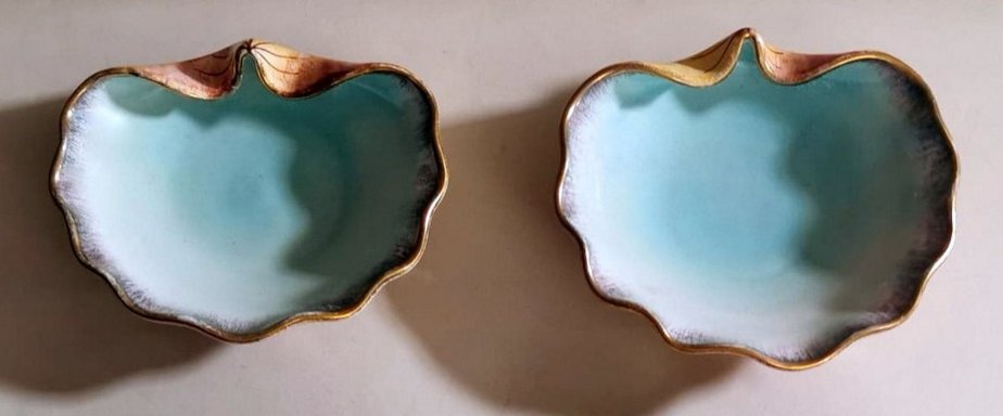 Shell-Shaped Ceramic Ashtrays from Rometti Ceramiche, Umbria, Italy, 1936, Set of 4-QRS-1414949