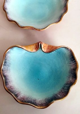 Shell-Shaped Ceramic Ashtrays from Rometti Ceramiche, Umbria, Italy, 1936, Set of 4-QRS-1414949