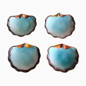 Shell-Shaped Ceramic Ashtrays from Rometti Ceramiche, Umbria, Italy, 1936, Set of 4-QRS-1414949