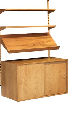 Shelving System in Oak, Denmark, 1960s, Set of 11-BPJ-2040234