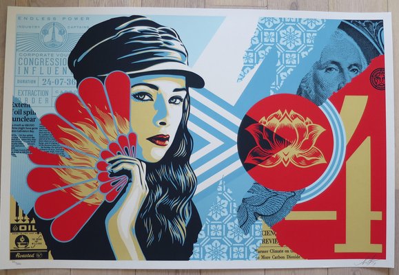 Shepard Fairey (Obey), Fan the Flames, 2019, Screenprint-KHH-1791053