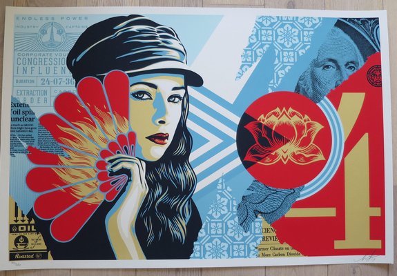 Shepard Fairey (Obey), Fan the Flames, 2019, Screenprint-KHH-1791053