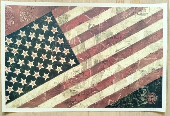 Shepard Fairey (Obey), Flag, 2011, Offset Print-KHH-1387793