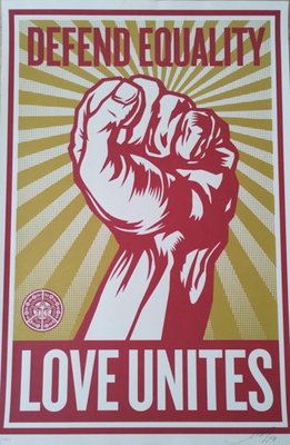 Shepard Fairey (Obey), Love Unites, 2008, Screen Print-KHH-2028531