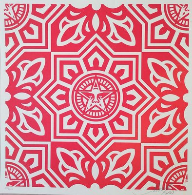 Shepard Fairey (Obey), Venice Pattern Set (Red&White), 2009, Screen Print-KHH-1743935