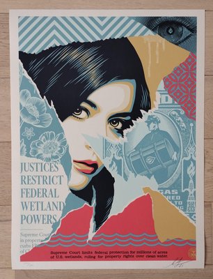 Shepard Fairey (Obey), Wetland Powers, 2023, Screenprint-KHH-2023108