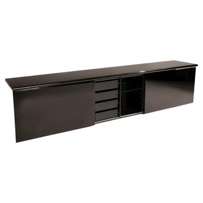 Sheraton Acerbis Black Lacquered Sideboard, 1970s-XDW-2019540