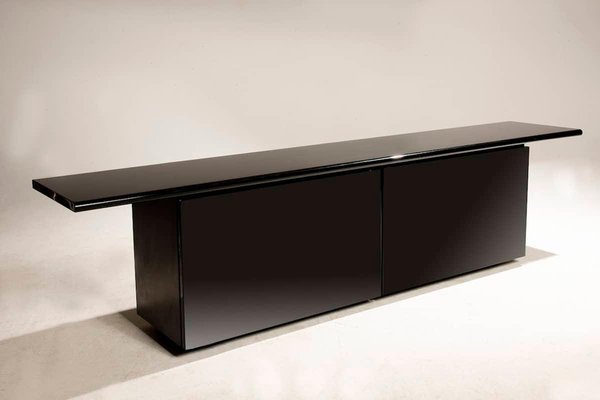 Sheraton Acerbis Black Lacquered Sideboard, 1970s-XDW-2019540