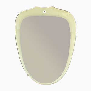 Shield-Shaped Mirror with Retro Painted Glass, 1950s-GGK-1100638