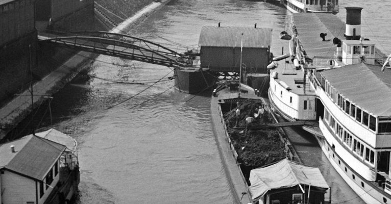 Ships Anchoring at the Old City of Duesseldorf, Germany 1937-DYV-995290