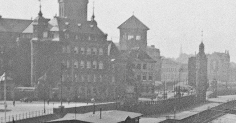 Ships Anchoring at the Old City of Duesseldorf, Germany 1937-DYV-995290