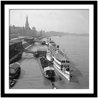 Ships Anchoring at the Old City of Duesseldorf, Germany 1937-DYV-995290