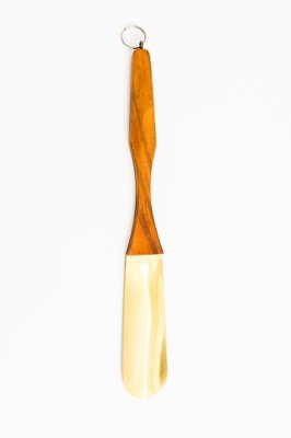 Shoehorn in Wood and Brass, 1950s-SPD-1748952