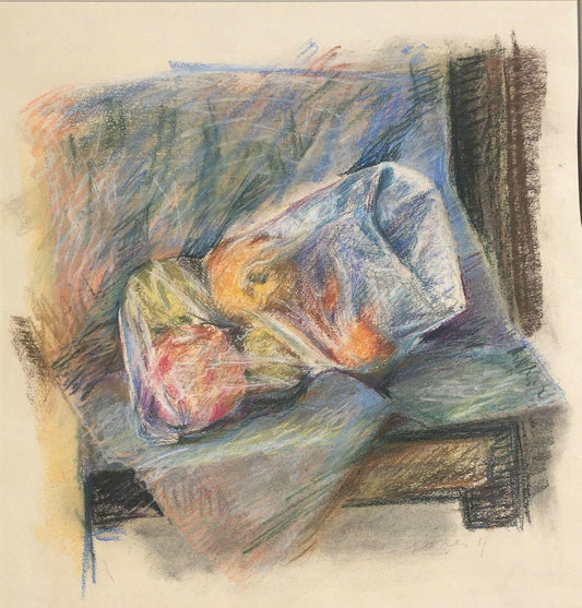 Shopping Bag on the Chair, Pastel