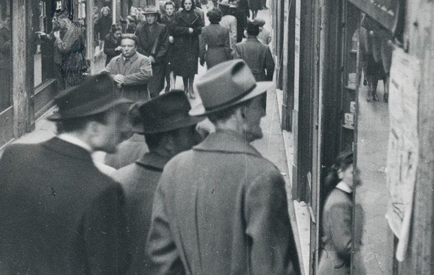 Shopping Street, 1950s, Black and White Photograph-DYV-1223871