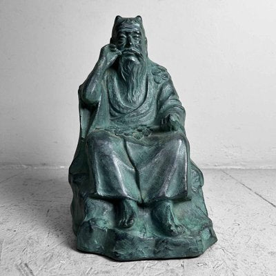 Shōwa Era Bronze Shino Statue, Japan-DWL-1799427