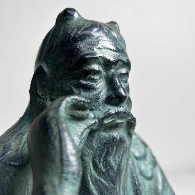 Shōwa Era Bronze Shino Statue, Japan-DWL-1799427