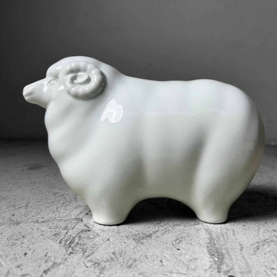 Shōwa Era Porcelain Sheep from Arita, 1980s-DWL-1816764