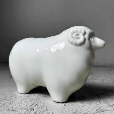 Shōwa Era Porcelain Sheep from Arita, 1980s-DWL-1816764