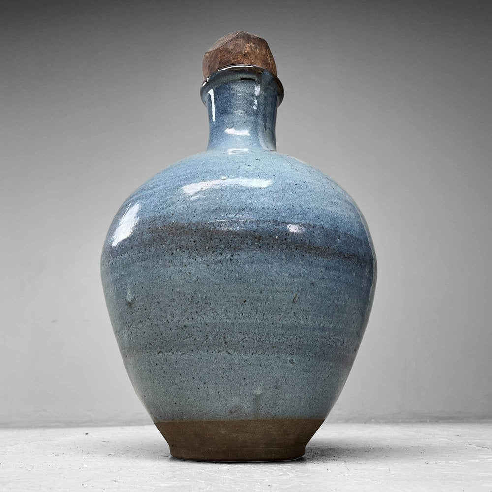 Shōwa Period Glazed Shigaraki Tsubo, Japan, 1950s