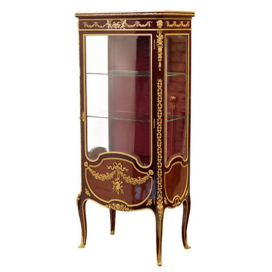 Showcase in Mahogany and Gilded Bronze in the style of Sormani, France, 19th Century