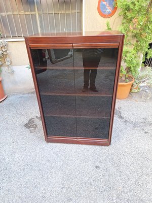 Showcase with Glass Doors in Rosewood by Angel Mangiarotti for Molteni, 1960s-OHK-2020576