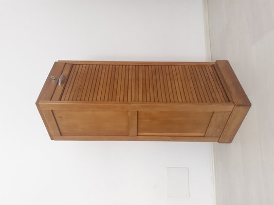 Shutter Filing Cabinet in Blond Oak, 1960s-PCO-1784919