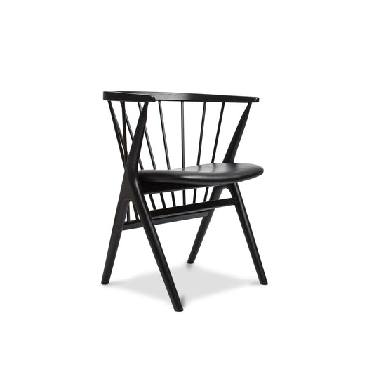 No 8 Dining Chair by Sibast Furniture #Black Oak and Black Leather