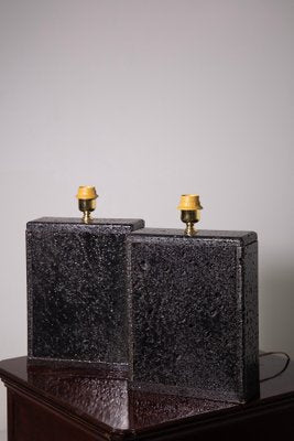 Sicilian Lava Stone Table Lamps, Set of 2-RCE-2040396