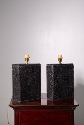 Sicilian Lava Stone Table Lamps, Set of 2-RCE-2040396