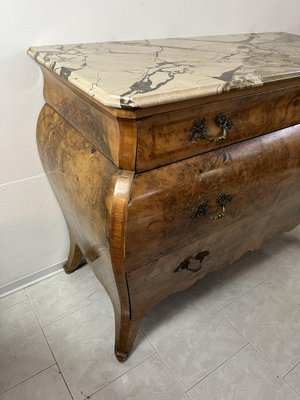 Sicilian Wooden Chest of Drawers with Marble Top, 1930s-YST-1768693